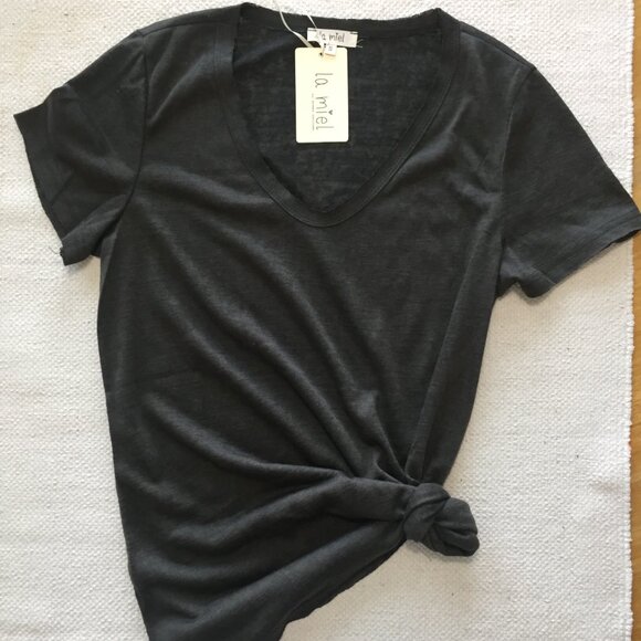 Ray of Sunshine Carbon Drapey Top - Picture 1 of 5